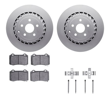 DYNAMIC FRICTION CO 4412-47004, Geospec Rotors with Ultimate Duty Performance Brake Pads includes Hardware Silver 4412-47004